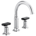Brizo Invari HK5376 Widespread Lavatory Black Crystal Knob Handle Kit, polished chrome black crystal - view 2