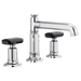 Brizo Invari HK5376 Widespread Lavatory Black Crystal Knob Handle Kit, polished chrome black crystal - view 3