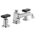 Brizo Invari HK5376 Widespread Lavatory Black Crystal Knob Handle Kit, polished chrome black crystal - view 4