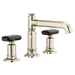 Brizo Invari HK5376 Widespread Lavatory Black Crystal Knob Handle Kit, polished nickel - view 3