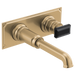 Brizo Invari HK5876 Wall Mount Lavatory Black Crystal Knob Handle Kit, luxe gold black crystal - view 4
