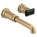 Brizo Invari HK5876 Wall Mount Lavatory Black Crystal Knob Handle Kit, luxe gold black crystal - view 5