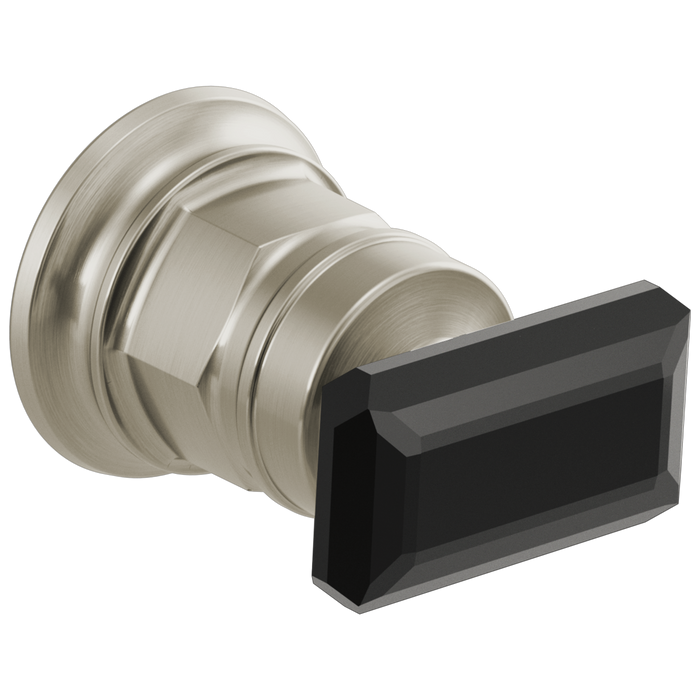 Brizo Invari HK5876 Wall Mount Lavatory Black Crystal Knob Handle Kit, luxe nickel black crystal