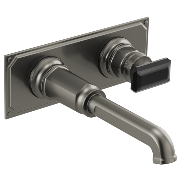 Brizo Invari HK5876 Wall Mount Lavatory Black Crystal Knob Handle Kit