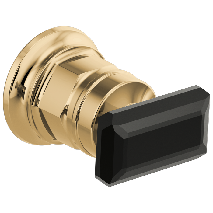 Brizo Invari HK5876 Wall Mount Lavatory Black Crystal Knob Handle Kit, polished gold black crystal