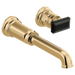 Brizo Invari HK5876 Wall Mount Lavatory Black Crystal Knob Handle Kit, polished gold black crystal - view 2