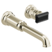 Brizo Invari HK5876 Wall Mount Lavatory Black Crystal Knob Handle Kit, polished nickel - view 2