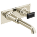 Brizo Invari HK5876 Wall Mount Lavatory Black Crystal Knob Handle Kit, polished nickel - view 4