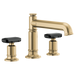 Brizo Invari HK676 Roman Tub Faucet Black Crystal Knob Handle Kit, luxe gold black crystal - view 2