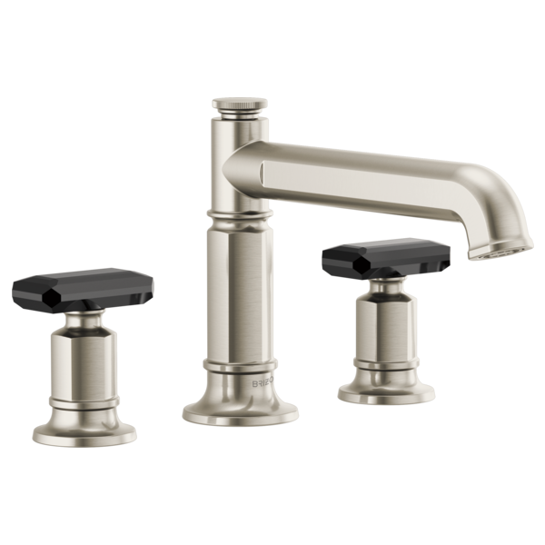 Brizo Invari HK676 Roman Tub Faucet Black Crystal Knob Handle Kit, luxe nickel black crystal - view 2