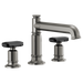 Brizo Invari HK676 Roman Tub Faucet Black Crystal Knob Handle Kit, luxe steel black crystal - view 2