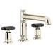 Brizo Invari HK676 Roman Tub Faucet Black Crystal Knob Handle Kit, polished nickel - view 2