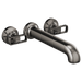 Brizo Kintsu HK70406 Two-Handle Wall Mount Tub Filler Knob Handle Kit, brilliance black onyx - view 2