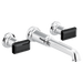 Brizo Invari HK70476 Two-Handle Wall Mount Tub Filler Black Crystal Knob Handle Kit, polished chrome black crystal - view 2