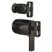Brizo Kintsu HK7506 TempAssure Thermostatic Valve with Diverter Trim Knob Handle Kit, brilliance black onyx