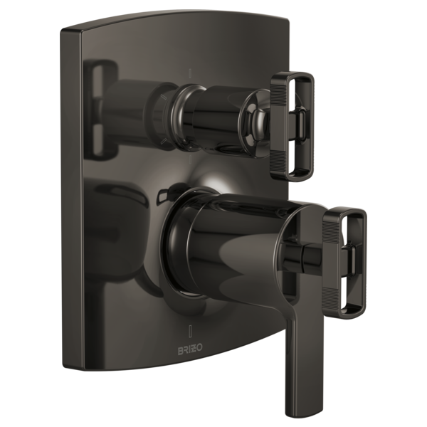 Brizo Kintsu HK7506 TempAssure Thermostatic Valve with Diverter Trim Knob Handle Kit, brilliance black onyx - view 3