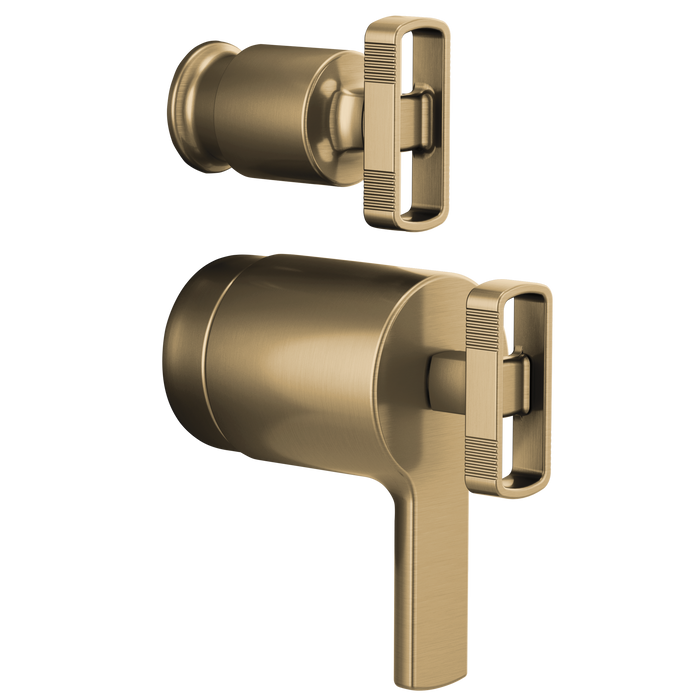 Brizo Kintsu HK7506 TempAssure Thermostatic Valve with Diverter Trim Knob Handle Kit, luxe gold