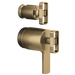 Brizo Kintsu HK7506 TempAssure Thermostatic Valve with Diverter Trim Knob Handle Kit, luxe gold