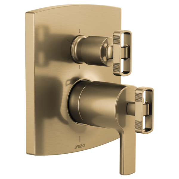 Brizo Kintsu HK7506 TempAssure Thermostatic Valve with Diverter Trim Knob Handle Kit, luxe gold - view 3
