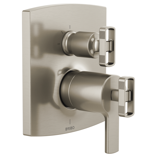 Brizo Kintsu HK7506 TempAssure Thermostatic Valve with Diverter Trim Knob Handle Kit, luxe nickel - view 2