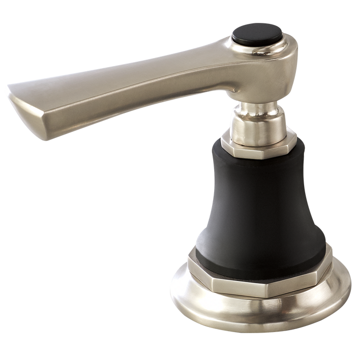 Brizo Rook HL5360 Widespread Lavatory and Bidet Lever Handle Kit, luxe nickel matte black