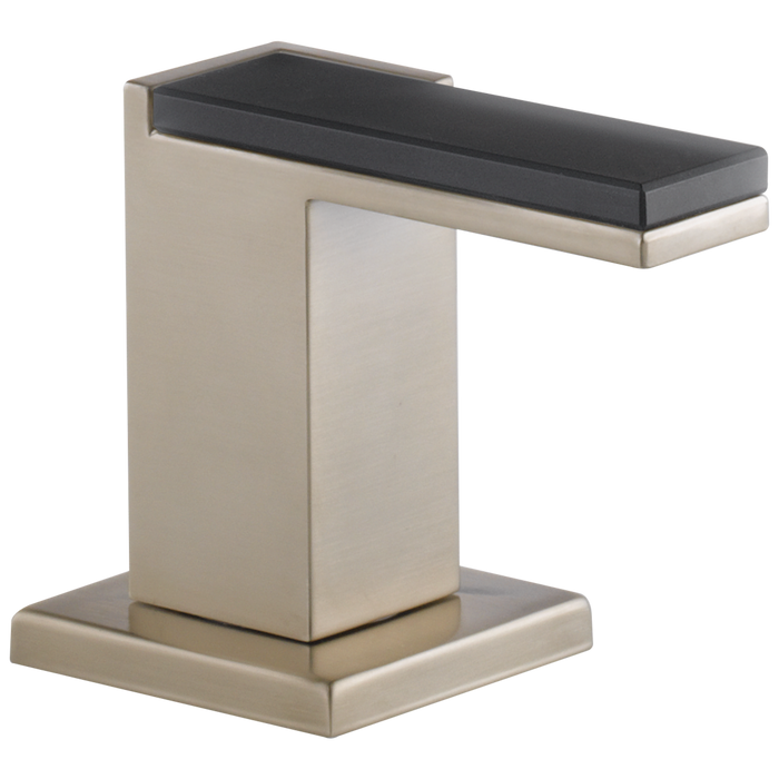 Brizo Siderna HL5382 Widespread Lavatory and Bidet Solar Gray Glass Lever Handle Kit, brushed nickel