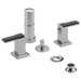 Brizo Siderna HL5382 Widespread Lavatory and Bidet Solar Gray Glass Lever Handle Kit, chrome - view 2