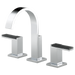 Brizo Siderna HL5382 Widespread Lavatory and Bidet Solar Gray Glass Lever Handle Kit, chrome - view 4