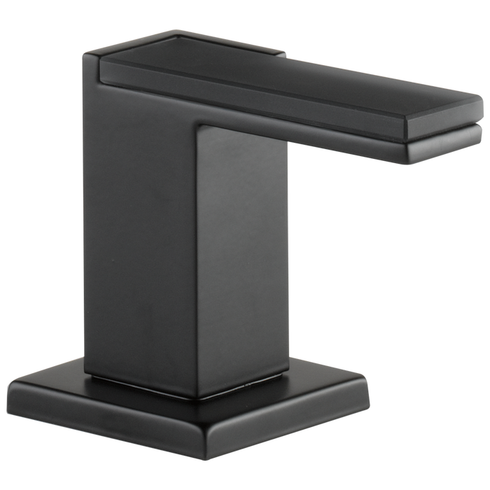 Brizo Siderna HL5382 Widespread Lavatory and Bidet Solar Gray Glass Lever Handle Kit, matte black