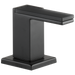 Brizo Siderna HL5382 Widespread Lavatory and Bidet Solar Gray Glass Lever Handle Kit, matte black