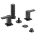 Brizo Siderna HL5382 Widespread Lavatory and Bidet Solar Gray Glass Lever Handle Kit, matte black - view 2