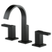 Brizo Siderna HL5382 Widespread Lavatory and Bidet Solar Gray Glass Lever Handle Kit, matte black - view 4