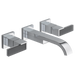 Brizo Siderna HL5882 Wall Mount Lavatory Solar Gray Glass Lever Handle Kit, chrome - view 2