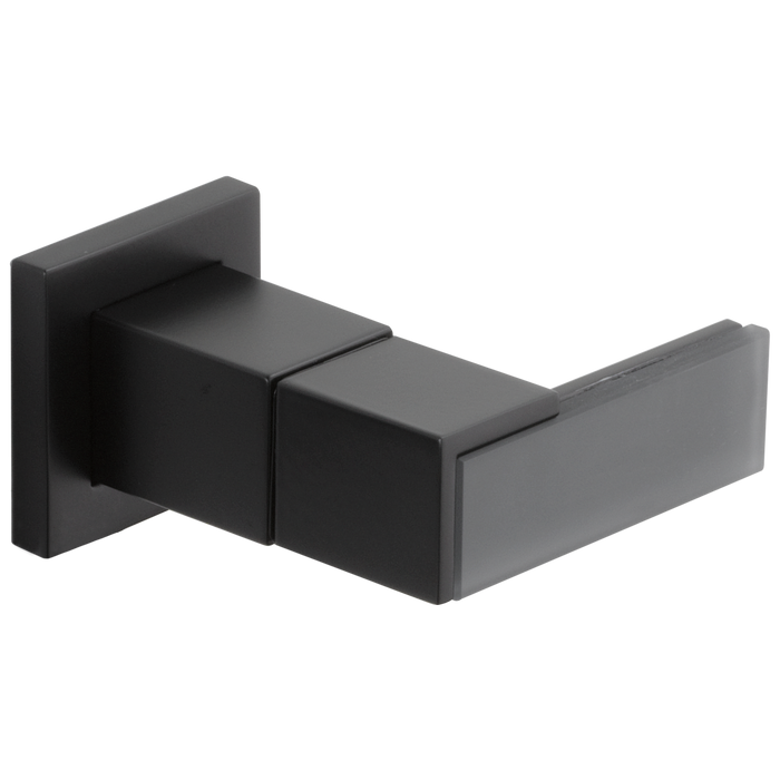 Brizo Siderna HL5882 Wall Mount Lavatory Solar Gray Glass Lever Handle Kit, matte black