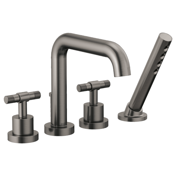 Brizo Litze HL633 Roman Tub Faucet T-Lever Handle Kit, luxe steel - view 2