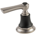 Brizo Rook HL660 Roman Tub Faucet Lever Handle Kit, luxe nickel matte black