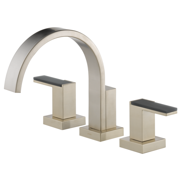 Brizo Siderna HL682 Roman Tub Faucet Solar Gray Glass Lever Handle Kit, brushed nickel - view 3