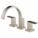Brizo Siderna HL682 Roman Tub Faucet Solar Gray Glass Lever Handle Kit, brushed nickel - view 3