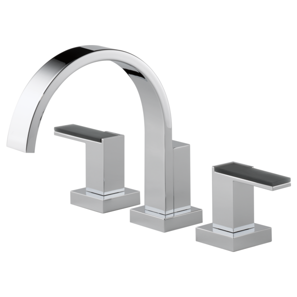 Brizo Siderna HL682 Roman Tub Faucet Solar Gray Glass Lever Handle Kit, chrome - view 3