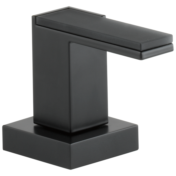 Brizo Siderna HL682 Roman Tub Faucet Solar Gray Glass Lever Handle Kit, matte black
