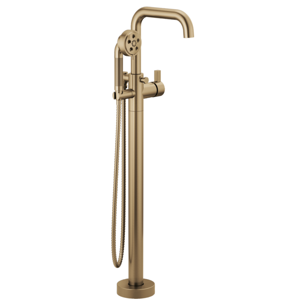 Brizo Litze HL7032 Single-Handle Floor Mount Tub Filler Lever Handle Kit, luxe gold - view 2