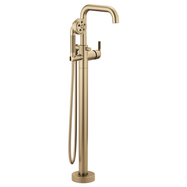 Brizo Litze HL7033 Single-Handle Floor Mount Tub Filler T-Lever Handle Kit, luxe gold - view 2
