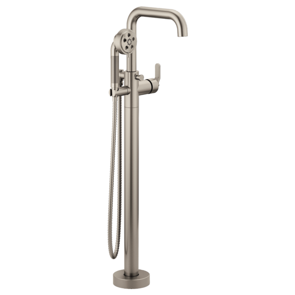Brizo Litze HL7034 Single-Handle Floor Mount Tub Filler Industrial Lever Handle Kit, luxe nickel - view 2