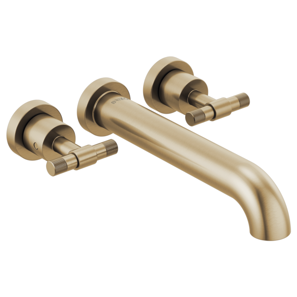 Brizo Litze HL70433 Two-Handle Wall Mount Tub Filler T-Lever Handle Kit, luxe gold - view 2