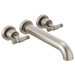 Brizo Litze HL70433 Two-Handle Wall Mount Tub Filler T-Lever Handle Kit, luxe nickel - view 2