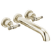 Brizo Litze HL70433 Two-Handle Wall Mount Tub Filler T-Lever Handle Kit, polished nickel - view 2
