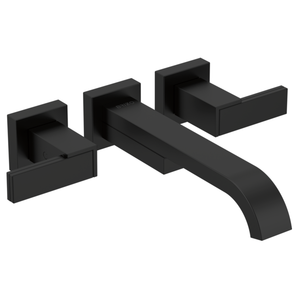 Brizo Siderna HL70480 Two-Handle Wall Mount Tub Filler Lever Handle Kit, matte black - view 2