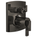 Brizo Kintsu HL7506 TempAssure Thermostatic Valve with Integrated Diverter Trim Lever Handle Kit, brilliance black onyx -...