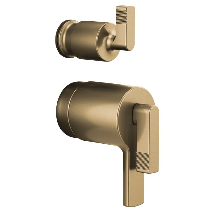 Brizo Kintsu HL7506 TempAssure Thermostatic Valve with Integrated Diverter Trim Lever Handle Kit, luxe gold