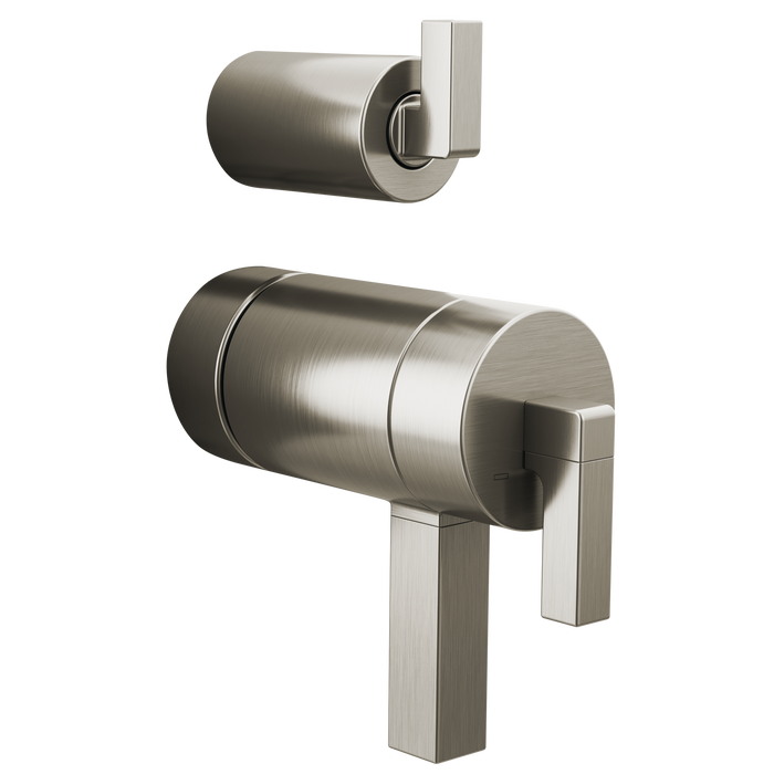 Brizo Frank Lloyd Wright HL7522 TempAssure Thermostatic Valve with Integrated Diverter Trim Lever Handle Kit, luxe nickel
